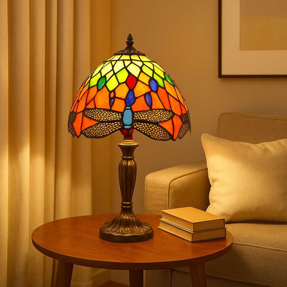Lampe de chevet Tiffany papillon