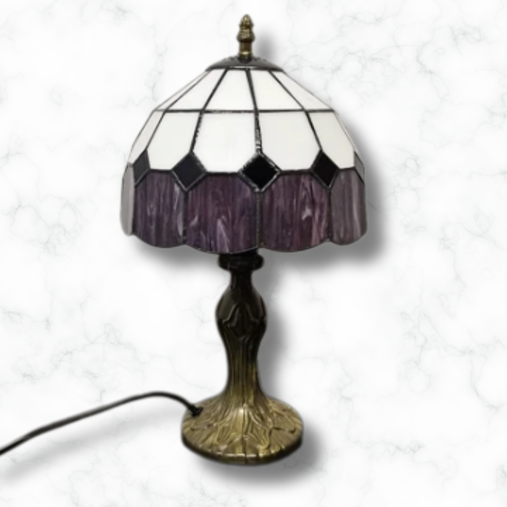 Lampe de chevet Vitrail Tiffany : losange