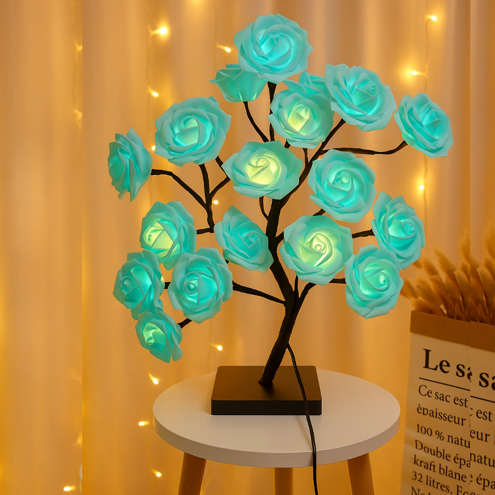 Lampe de table : rosier
