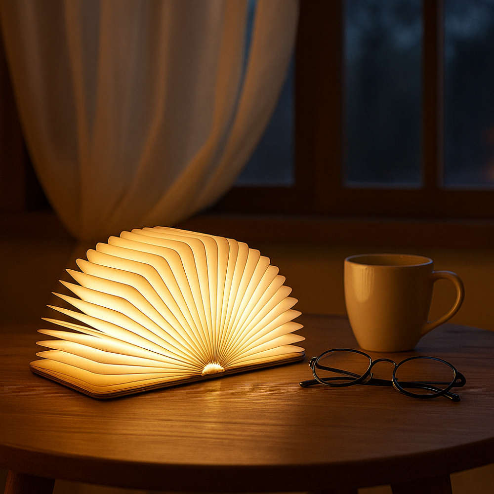 lampe livre Marron