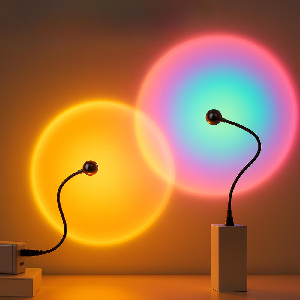 lampe sunset : Arc-en-ciel