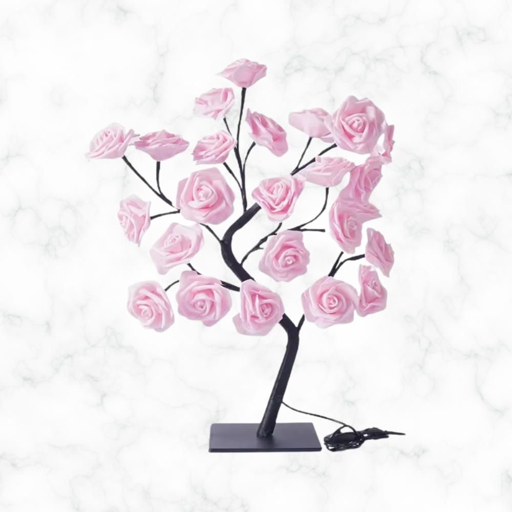 Lampe de table : rosier