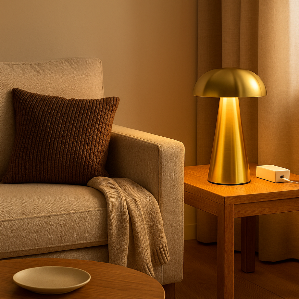 Lampe de chevet LED champignon rétro