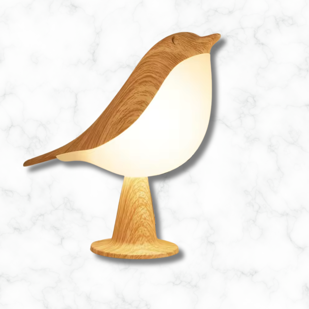 lampe diffuseur de parfum : Oiseau en bois