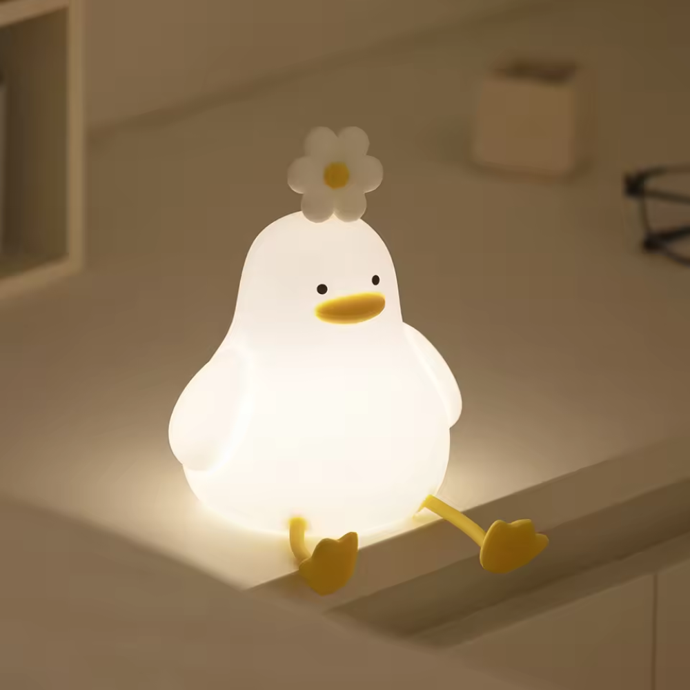 Veilleuse bébé canard fleur