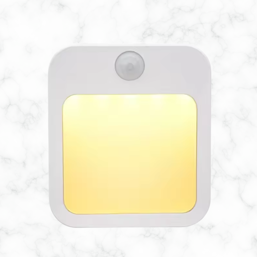 veilleuse détecteur mouvement : Carré lumière jaune