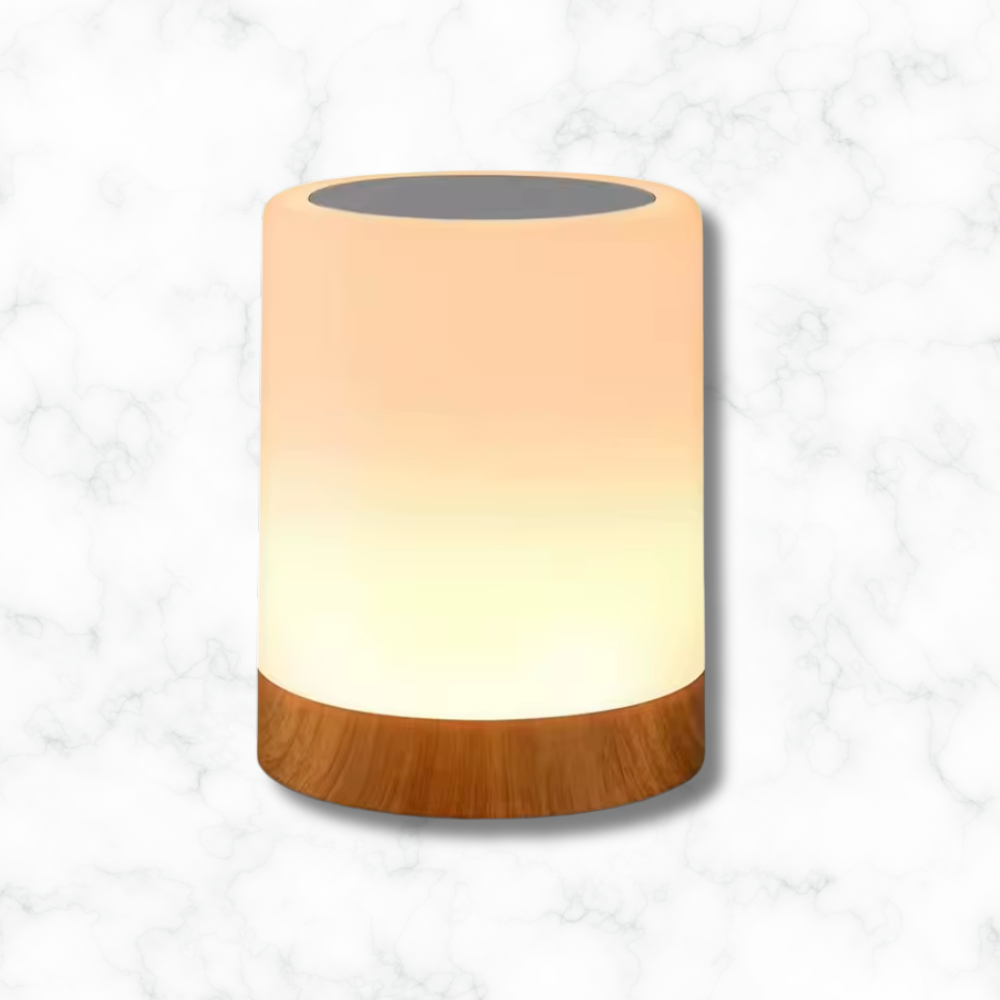 Lampe de chevet en bois rond