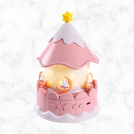 Lampe projection d'étoiles : Carrousel Lapin