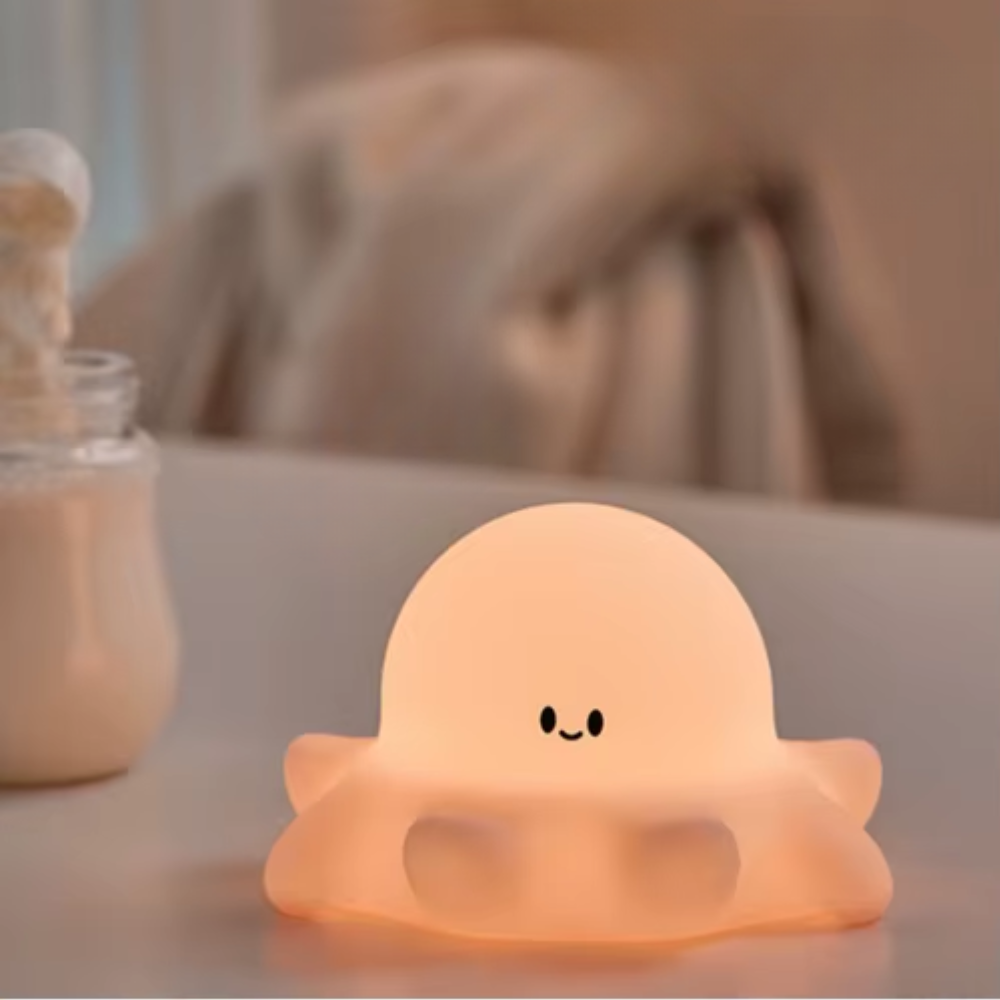 Veilleuse bébé méduse rose